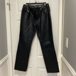 Vintage Real leather Boot cut jeans